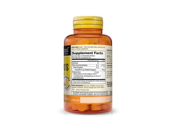 ACIDOPHILUS 20 MILLION CFU CHEWABLE WAFFERS (vanilla-banana flavor)