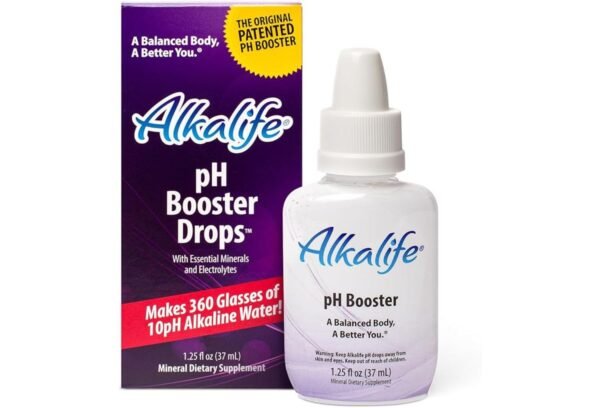 Alkalife pH Booster Drops _ The First Patented Alkaline Water Booster to Neutralize Acid & Balance pH for Immune Support, Peak Performance, Detox, and Overall Wellness – 1.25oz Alkalife pH Booster Drops _ The First Patented Alkaline Water Booster to Neutralize Acid & Balance pH for Immune Support, Peak Performance, Detox, and Overall Wellness – 1.25oz
