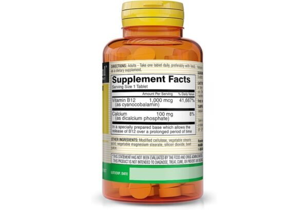 Vitamin B 12 1,000MCG EXTENDED RELEASE TABLETS