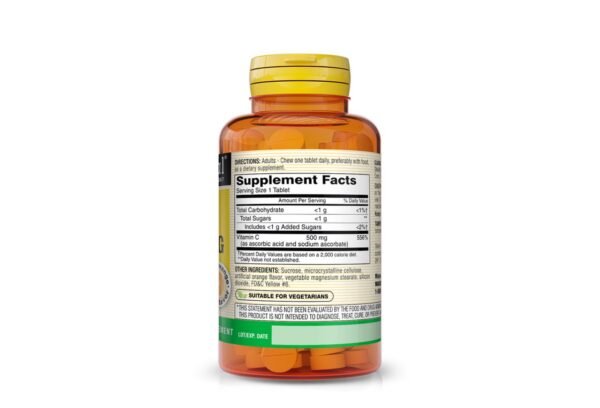 C 500MG CHEWABLE ORANGE FLAVORED TABLETS