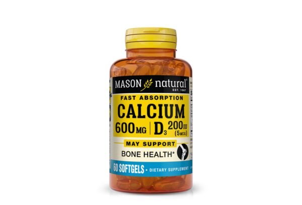 FAST ABSORPTION CALCIUM 600MG with VITAMIN D3 SOFTGELS
