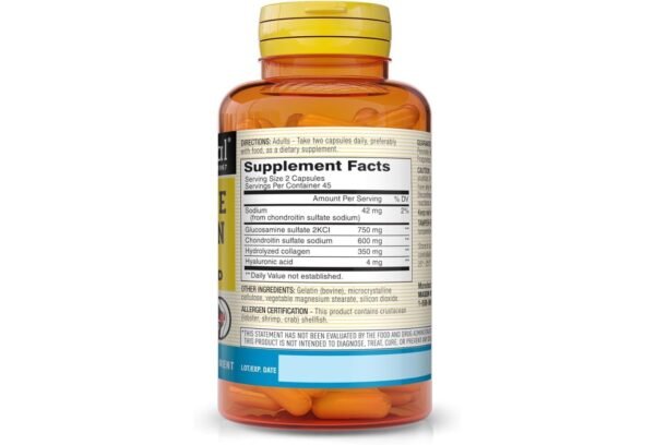 GLUCOSAMINE CHONDROITIN with COLLAGEN and HYALURONIC ACID CAPSULES