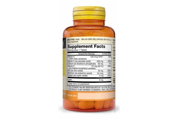 VISION VITAMINS PLUS LUTEIN TABLETS